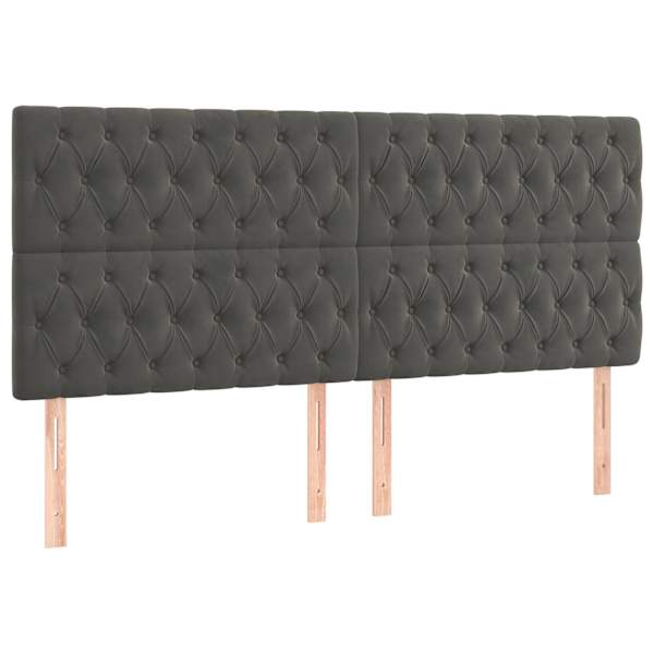 vidaXL peatsiplaat, tumehall, 180 x 7 x 118/128 cm, samet