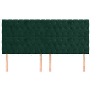 Čelo postele tmavě zelené 180x7x118/128 cm sametové - obrázek 3