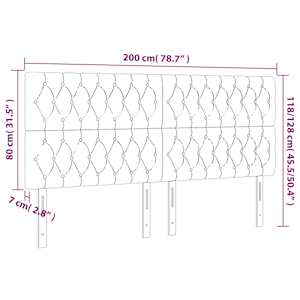 Čelo postele tmavě zelené 200 x 7 x 118/128 cm sametové - obrázek 8