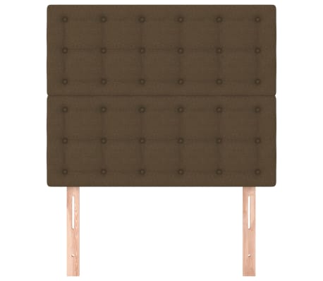 vidaXL T&ecirc;te de lit marron fonc&eacute; 80x5x118/128 cm Tissu