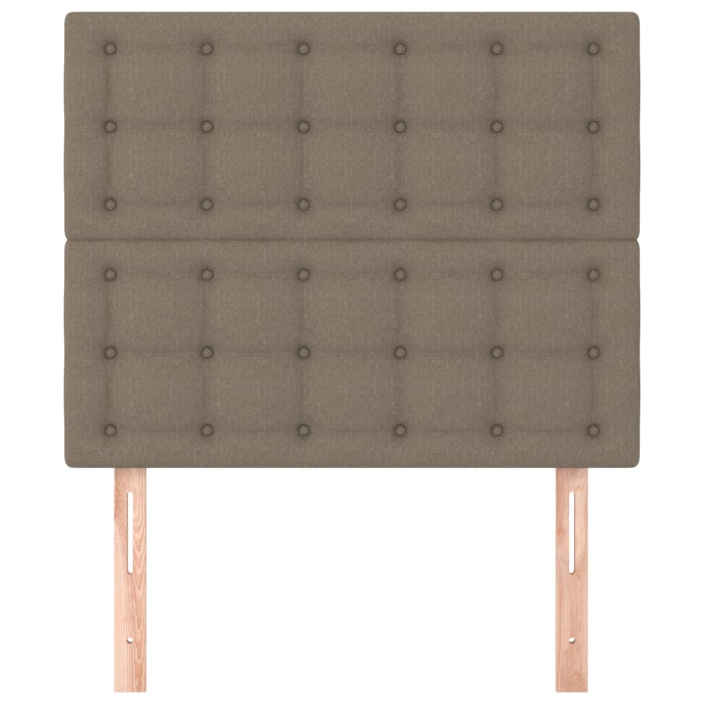 vidaXL Hoofdborden 2 st 80x5x78/88 cm stof taupe afbeelding