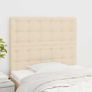 Vzglavje postelje kremne barve 90x5x118/128 cm blago