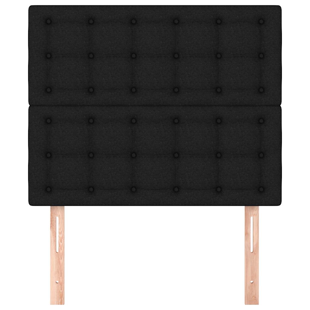 vidaXL Hoofdbord zwart 100x5x118/128 cm stof, foto 2