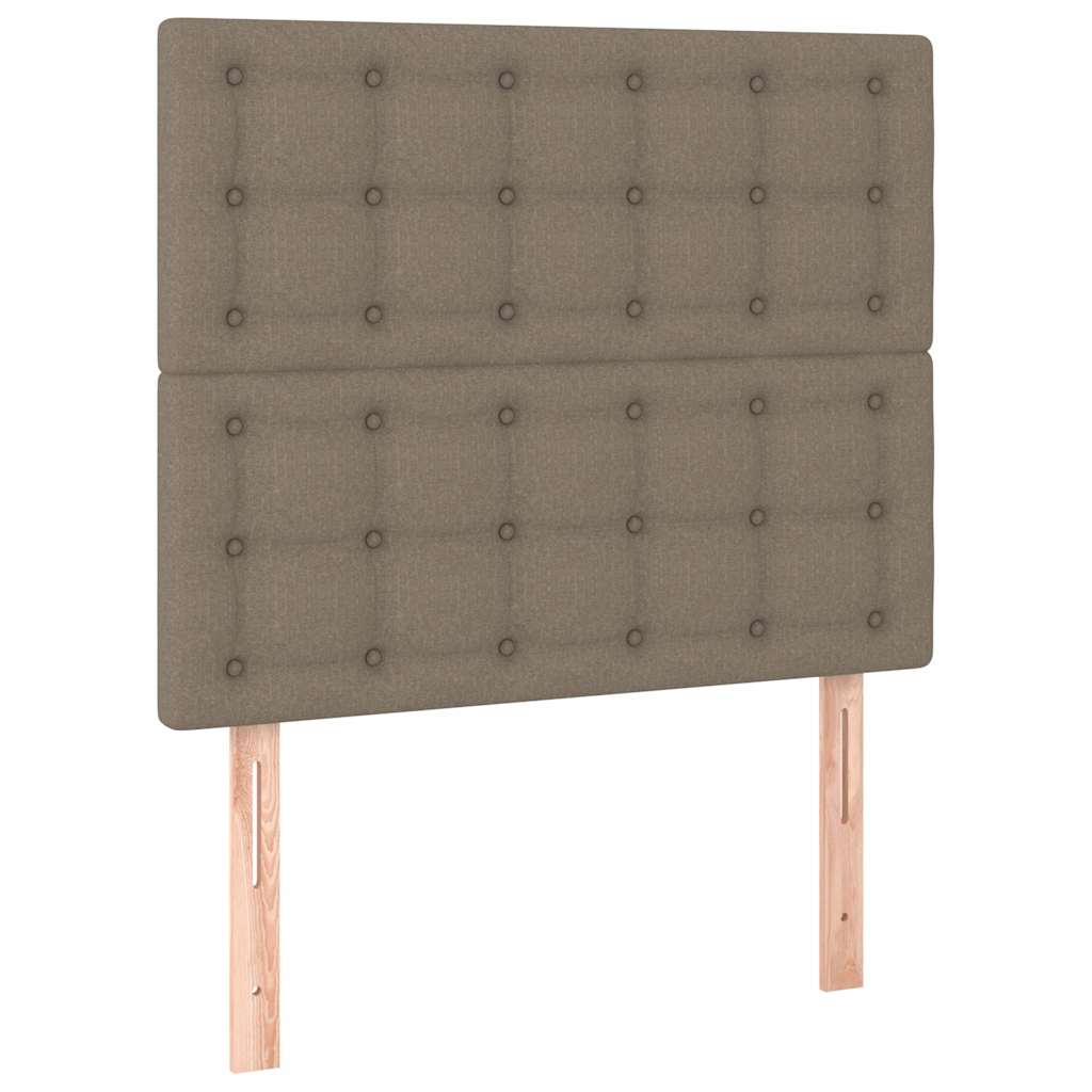 vidaXL Čelo postele béžové 100x5x118/128 cm látkové