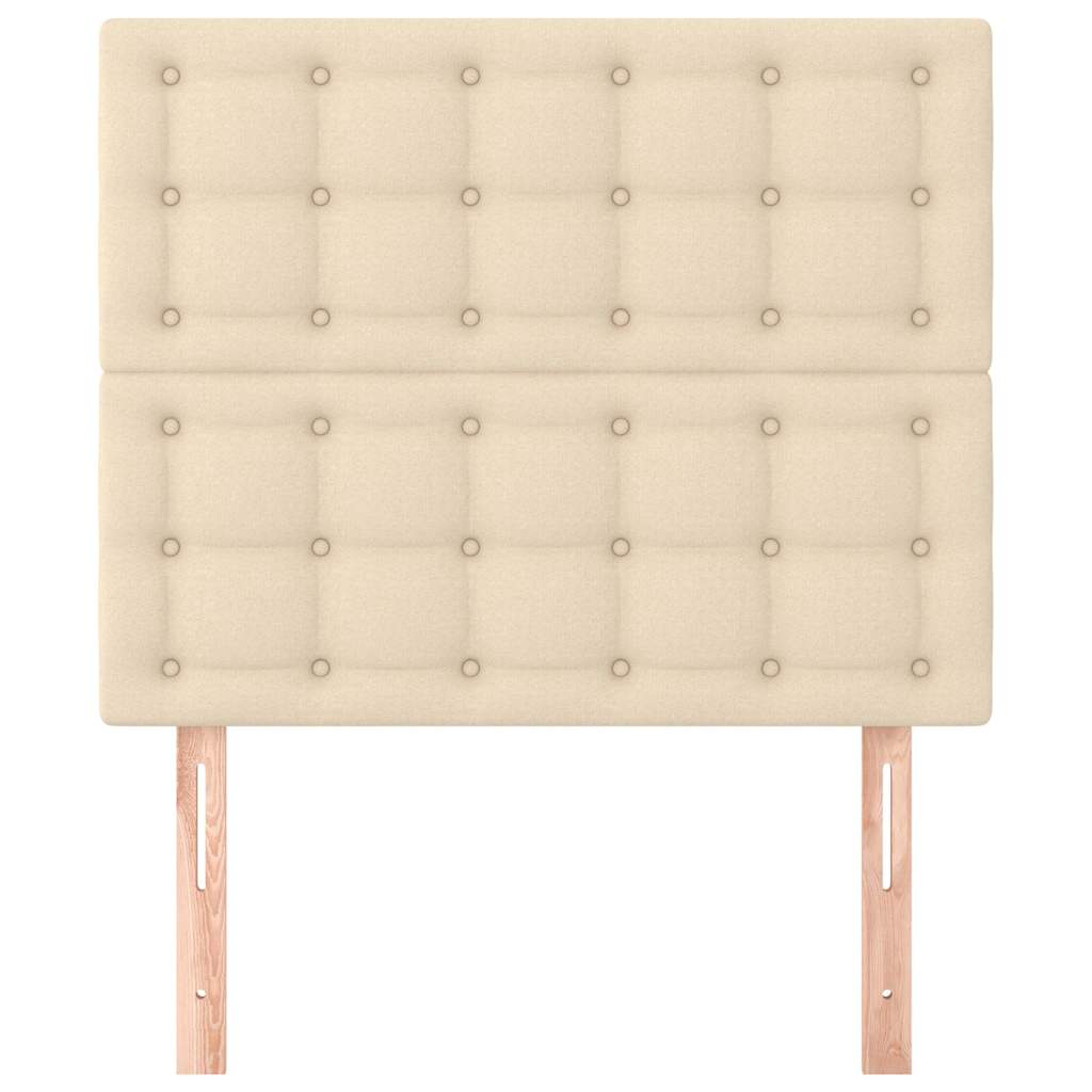 vidaXL Hoofdbord crème 100x5x118/128 cm stof, foto 2