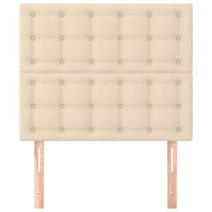Čelo postele krémové 100x5x118/128 cm látkové - obrázek 3