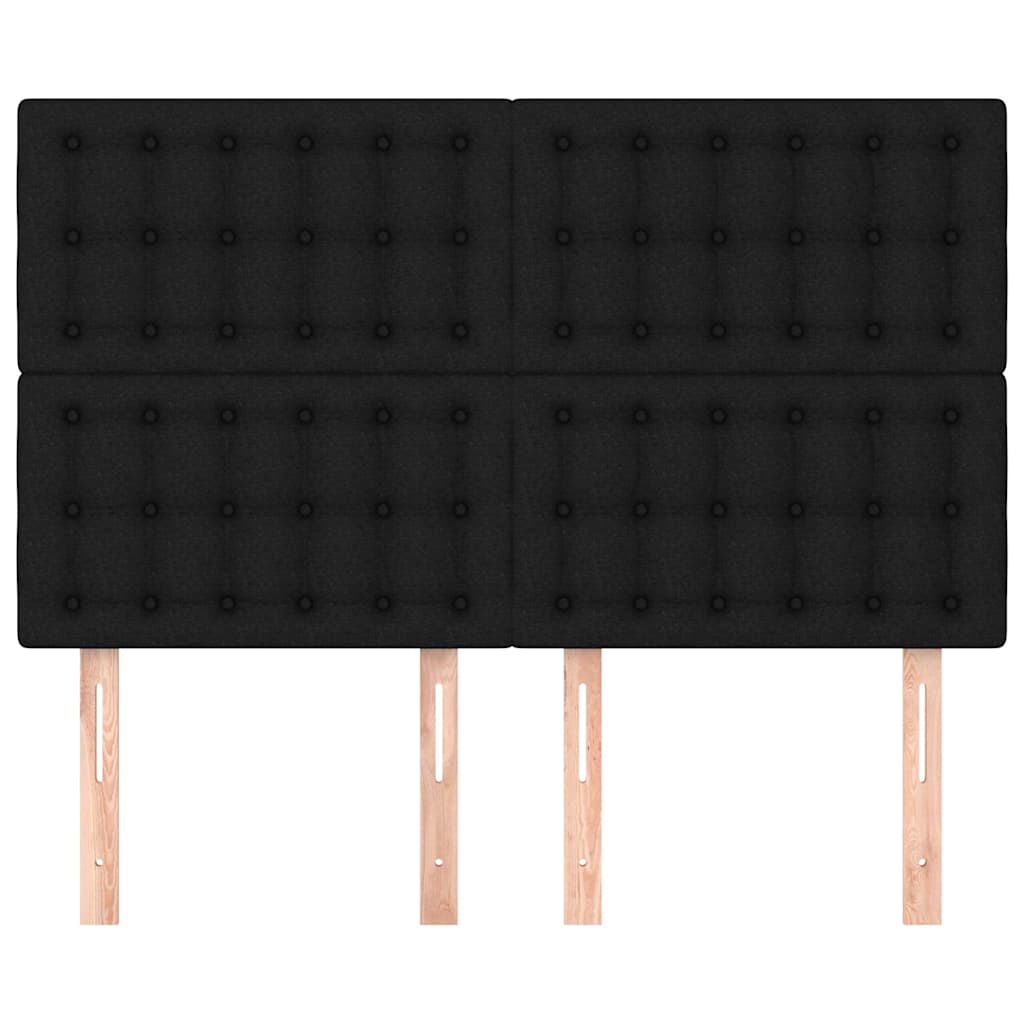 vidaXL Hoofdbord zwart 144x5x118/128 cm stof, foto 2