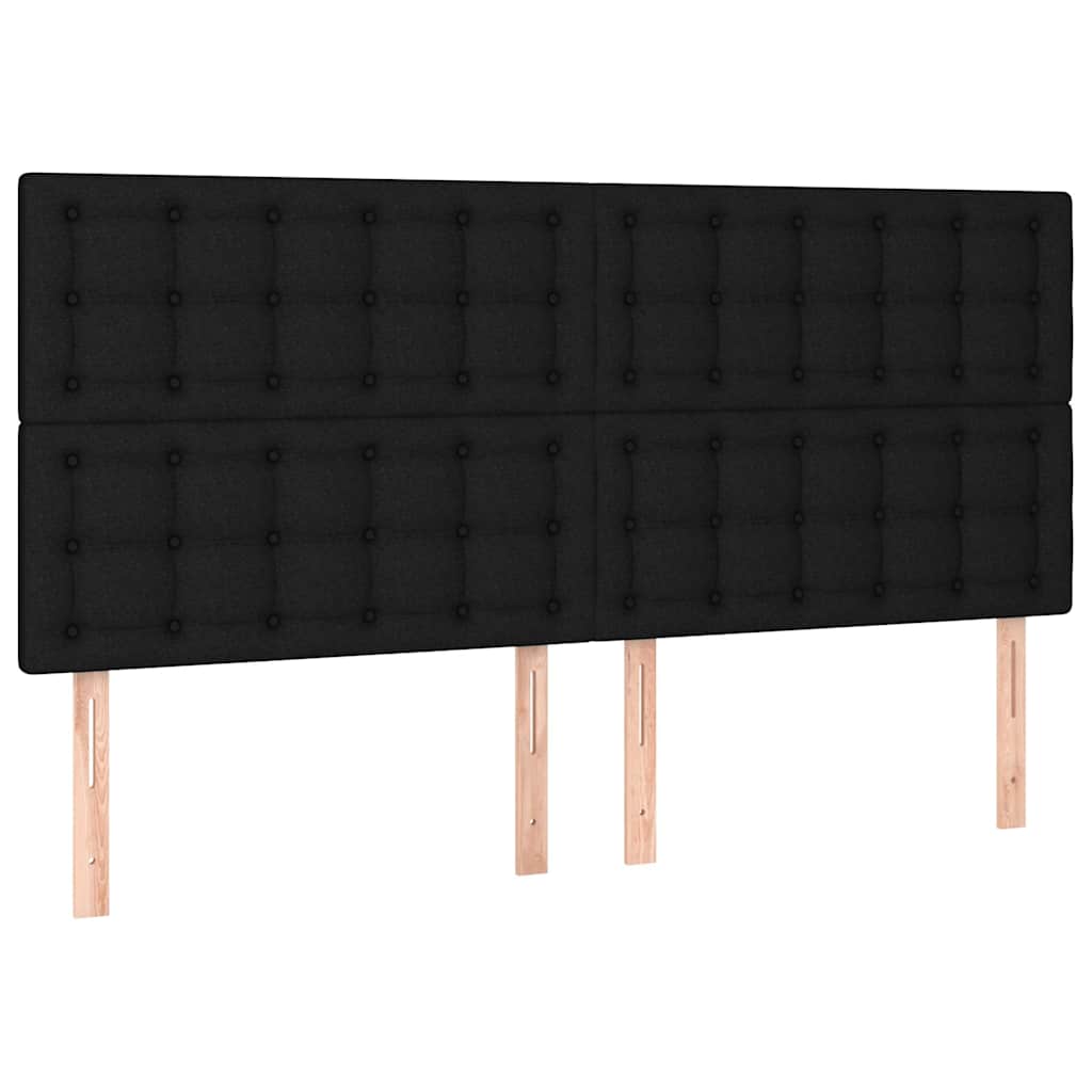 vidaXL Čelo postele černé 160x5x118/128 cm látkové