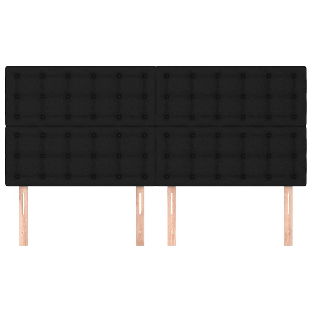 vidaXL Hoofdbord zwart 160x5x118/128 cm stof, foto 2