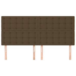 vidaXL T&ecirc;te de lit marron fonc&eacute; 160 x 5 x 118/128 cm Tissu