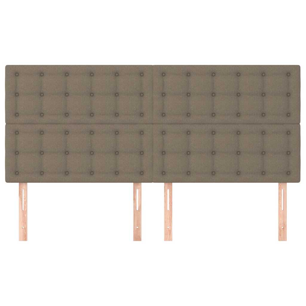 vidaXL Hoofdbord taupe 160x5x118/128 cm Stof, foto 2