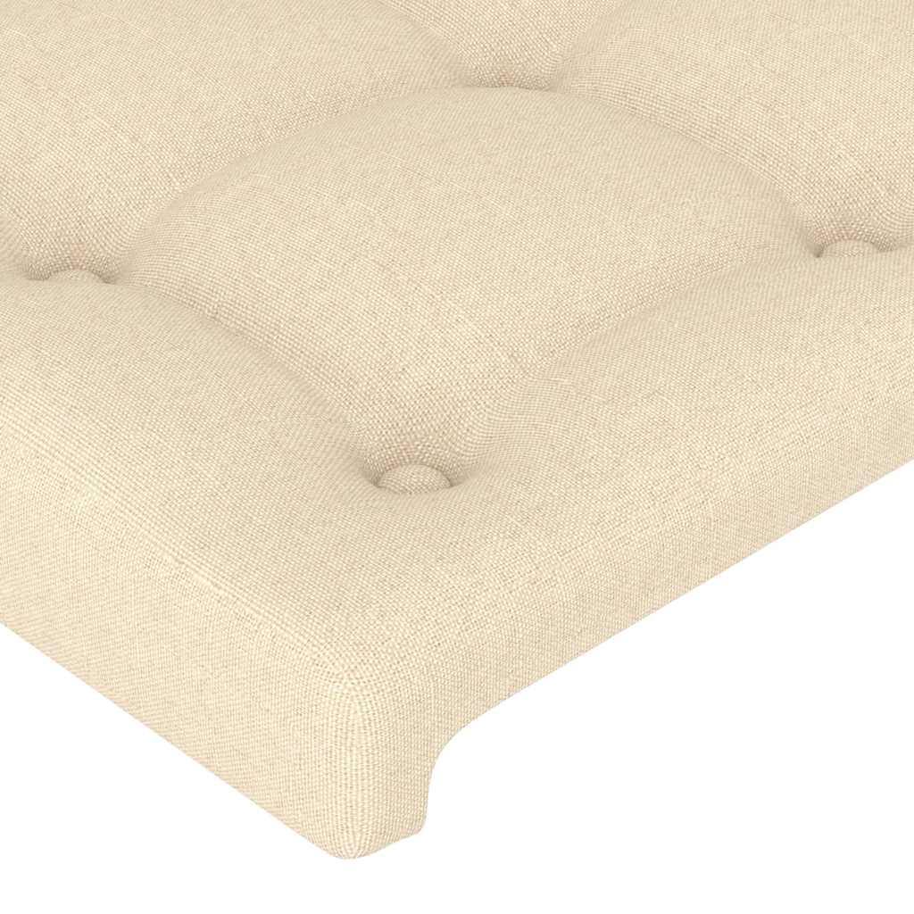 vidaXL Hoofdbord crème 160x5x118/128 cm stof, foto 4