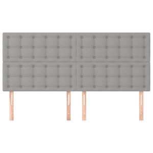 Čelo postele světle šedé 180x5x118/128 cm látkové - obrázek 3