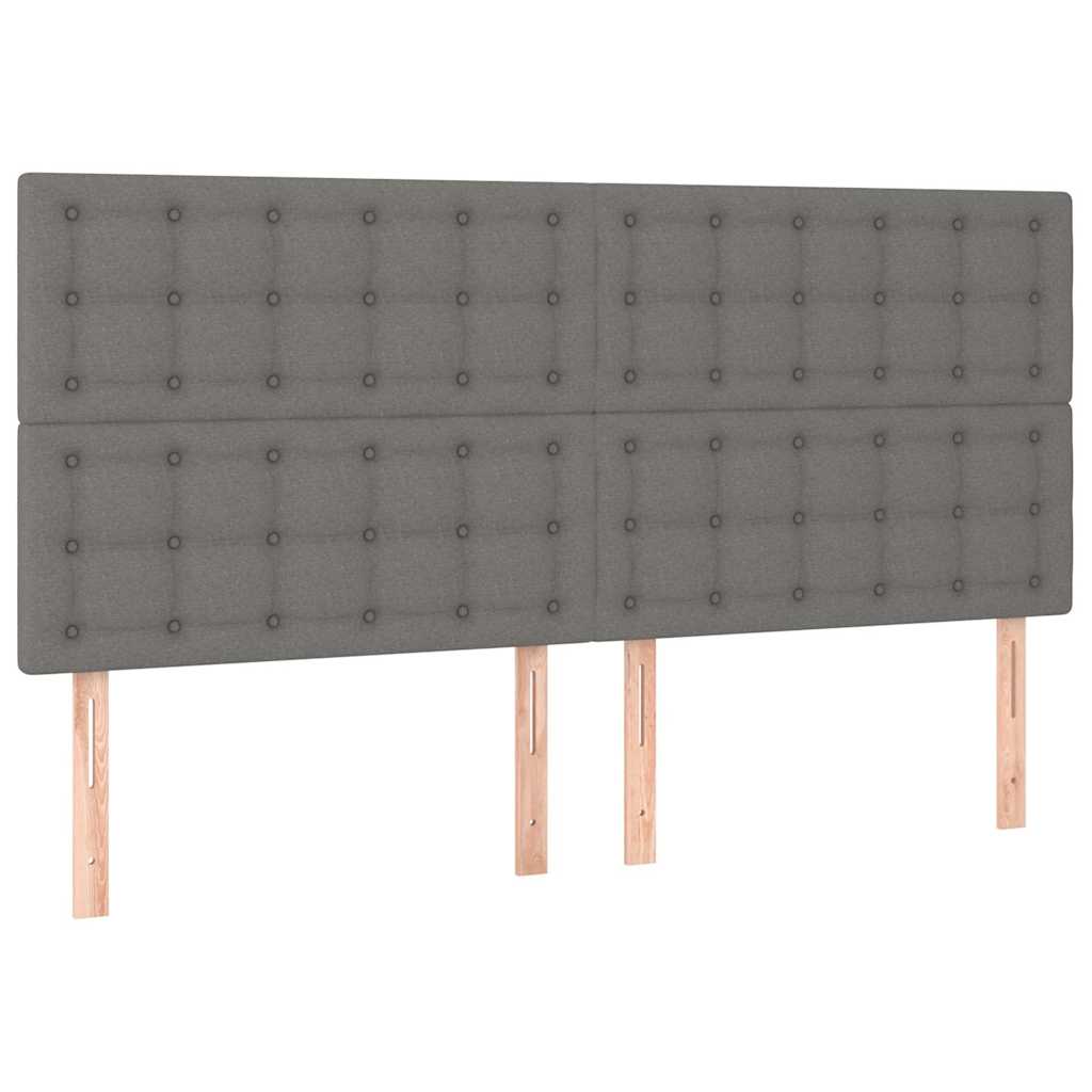 vidaXL Čelo postele tmavě šedé 180x5x118/128 cm látkové