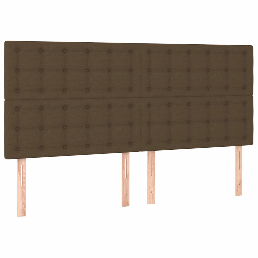 vidaXL Čelo postele tmavě hnědé 180x5x118/128 cm látkové