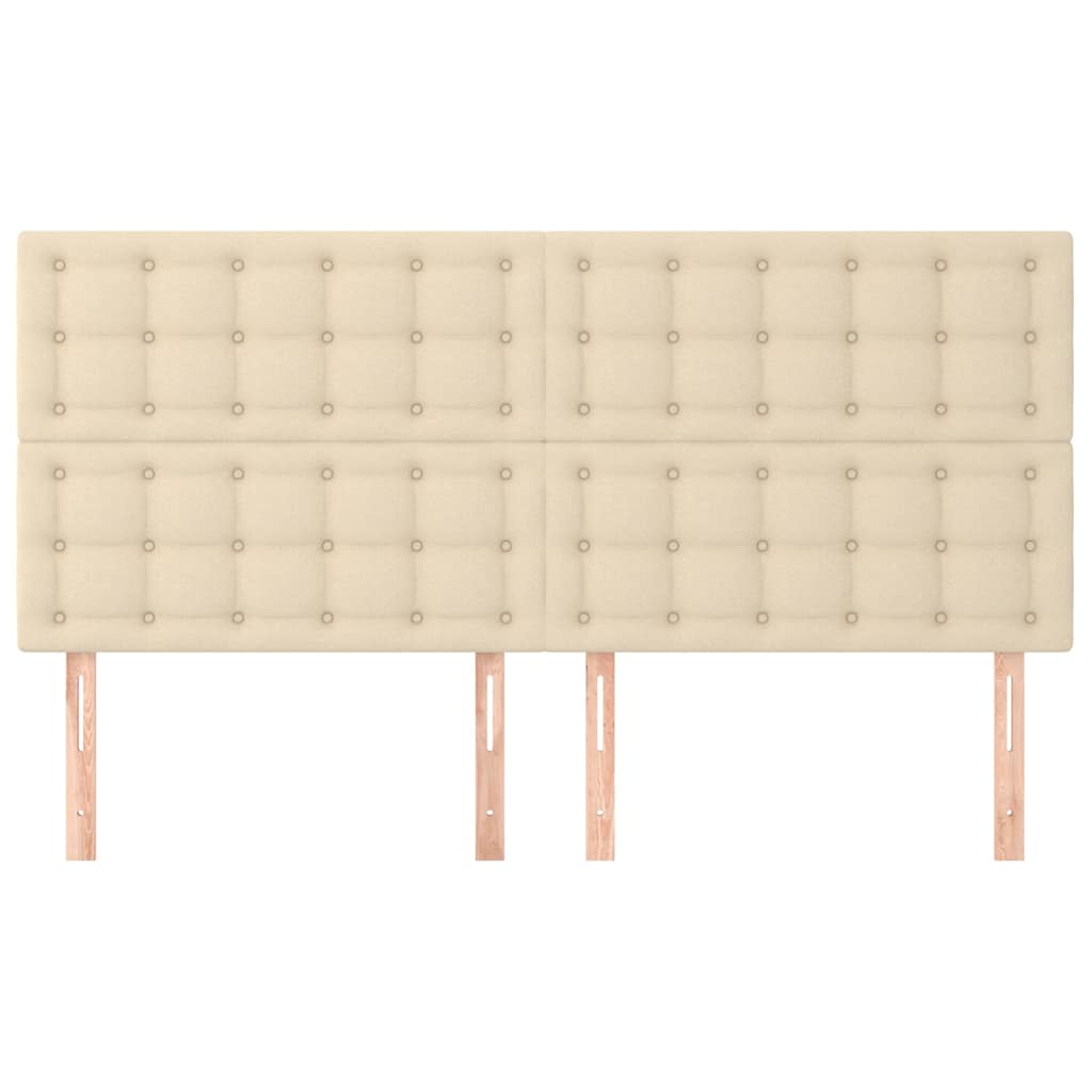 vidaXL Hoofdbord crème 180x5x118/128 cm stof, foto 2