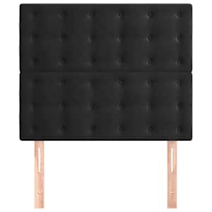 Čelo postele černé 80x5x118/128 cm sametové - obrázek 3