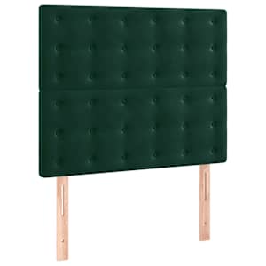 Čelo postele tmavě zelené 80x5x118/128 cm sametové - obrázek 2
