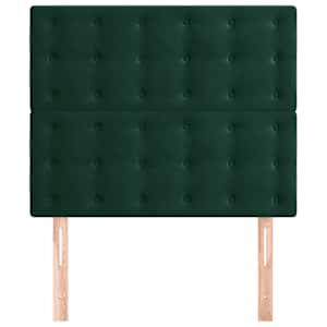 Čelo postele tmavě zelené 80x5x118/128 cm sametové - obrázek 3