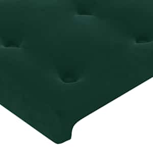 Čelo postele tmavě zelené 80x5x118/128 cm sametové - obrázek 4