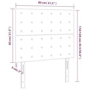 Čelo postele tmavě modré 80x5x118/128 cm sametové - obrázek 8