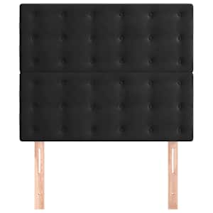 Čelo postele černé 90x5x118/128 cm sametové - obrázek 3