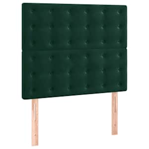 Čelo postele tmavě zelené 90x5x118/128 cm sametové - obrázek 2