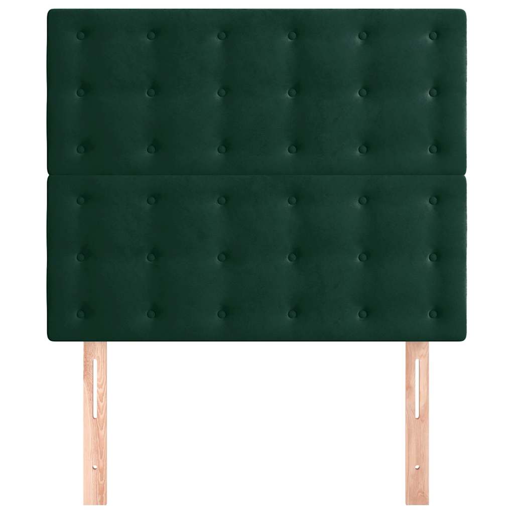vidaXL Hoofdbord donkergroen 90x5x118/128 cm fluweel groen, foto 2