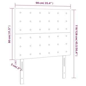 Čelo postele tmavě zelené 90x5x118/128 cm sametové - obrázek 8