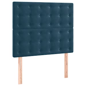 Čelo postele tmavě modré 90x5x118/128 cm sametové - obrázek 2