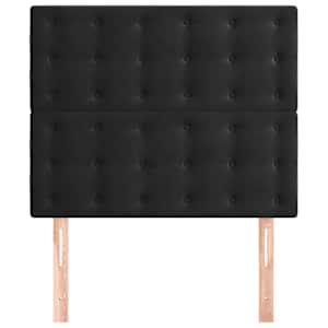 Čelo postele černé 100x5x118/128 cm sametové - obrázek 3