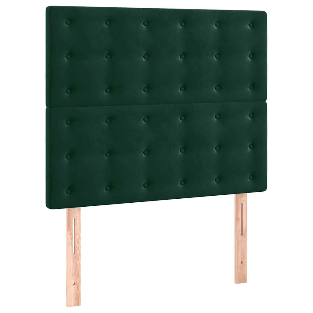 vidaXL Čelo postele tmavě zelené 100x5x118/128 cm sametové