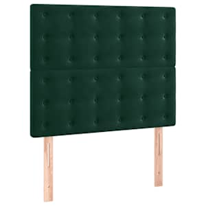 Čelo postele tmavě zelené 100x5x118/128 cm sametové - obrázek 2