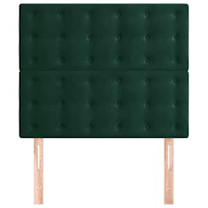 Čelo postele tmavě zelené 100x5x118/128 cm sametové - obrázek 3