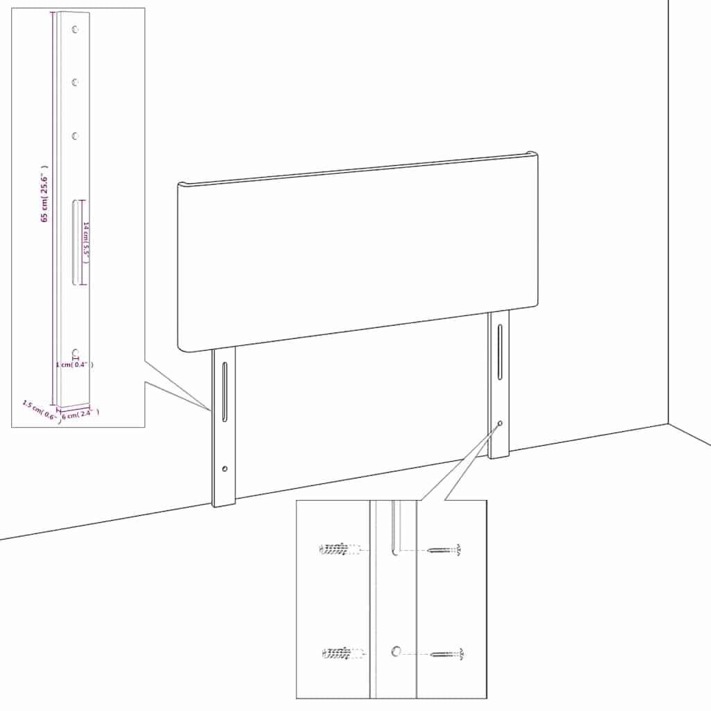 vidaXL Hoofdbord lichtgrijs 144x5x118/128 cm fluweel grijs, foto 4