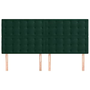 Čelo postele tmavě zelené 160x5x118/128 cm sametové - obrázek 3