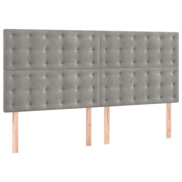 vidaXL peatsiplaat, helehall, 180 x 5 x 118/128 cm, samet