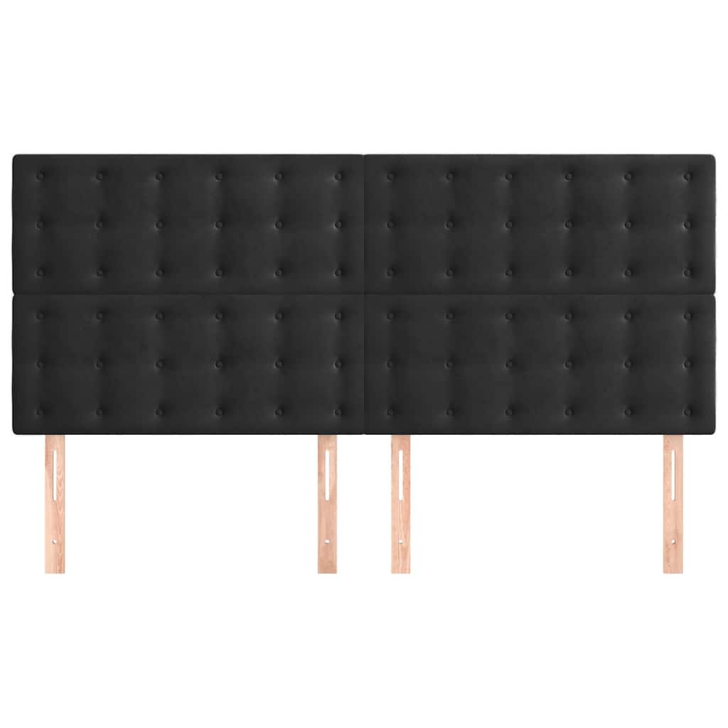 vidaXL Hoofdbord zwart 180x5x118/128 cm fluweel, foto 2