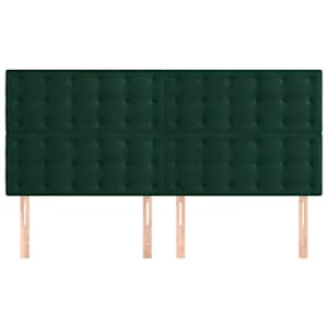 Čelo postele tmavě zelené 180x5x118/128 cm sametové - obrázek 3