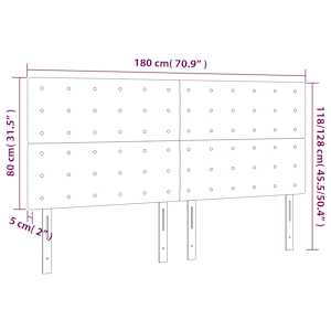 Čelo postele tmavě zelené 180x5x118/128 cm sametové - obrázek 8