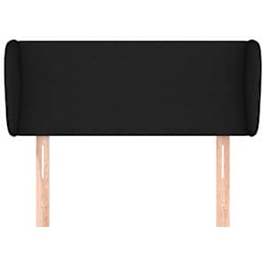 Čelo postele typu ušák černé 83x23x78/88 cm textil - obrázek 3