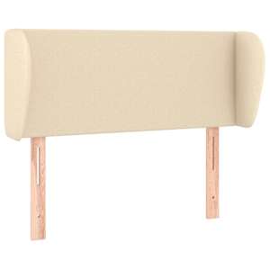 Čelo postele typu ušák krémové 83x23x78/88 cm textil - obrázek 2