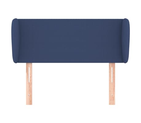 vidaXL Cabeceira de cama c/ abas tecido 83x23x78/88 cm azul