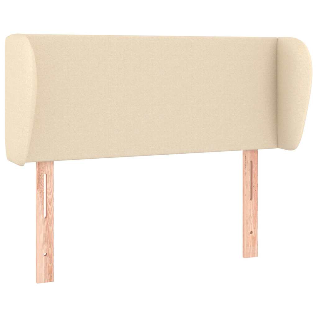 vidaXL Čelo postele typu ušák krémové 93x23x78/88 cm textil