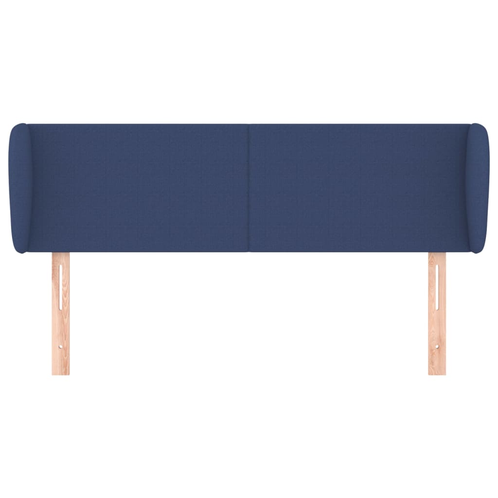 vidaXL Tête de lit avec oreilles Bleu 103x23x78/88 cm Tissu