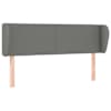 vidaXL voodipeats servadega, tumehall, 147x23x78/88 cm, kangas