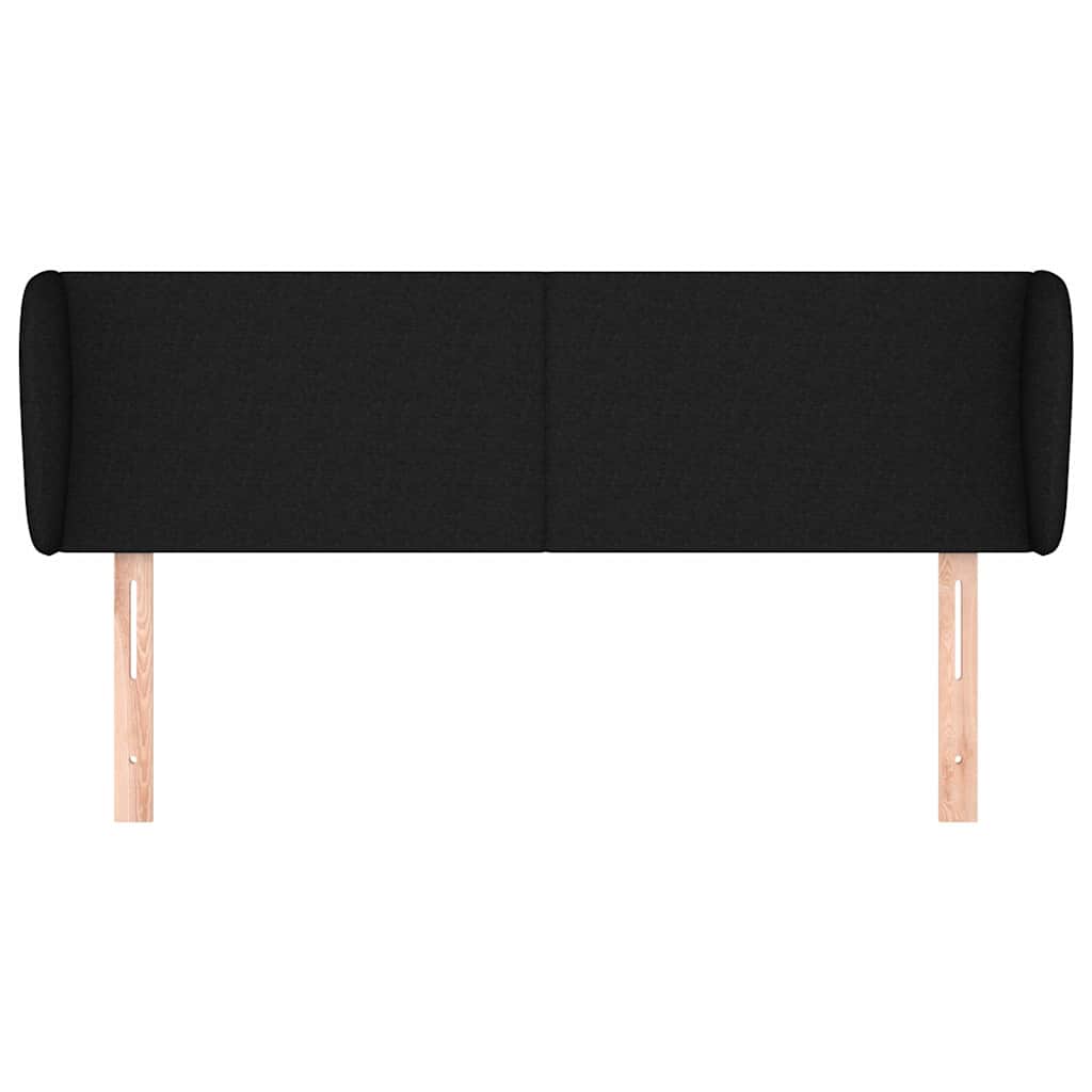 vidaXL Hoofdbord met randen 147x23x78/88 cm stof zwart, foto 2