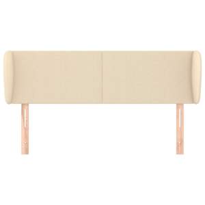 Čelo postele typu ušák krémové 147x23x78/88 cm textil - obrázek 3