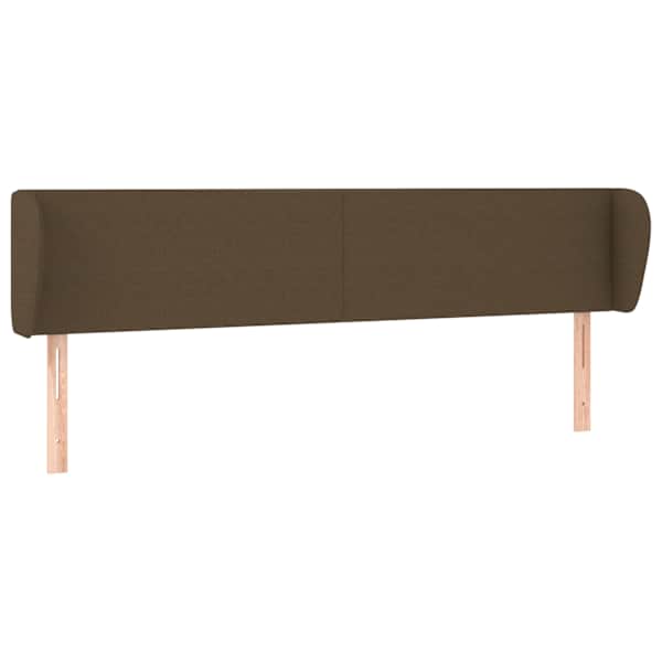 vidaXL voodipeats servadega, tumepruun, 163x23x78/88 cm, kangas