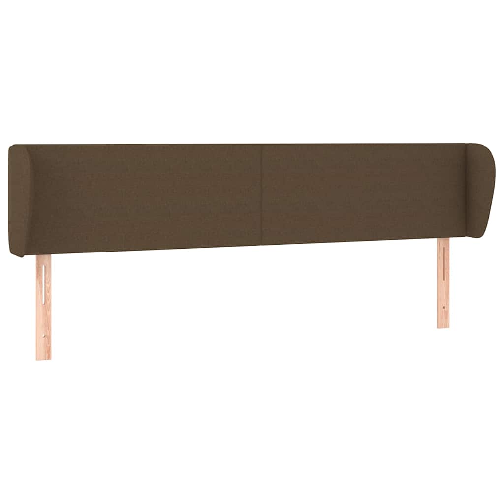 vidaXL Hoofdbord met randen 163x23x78/88 cm stof donkerbruin bruin, foto 3